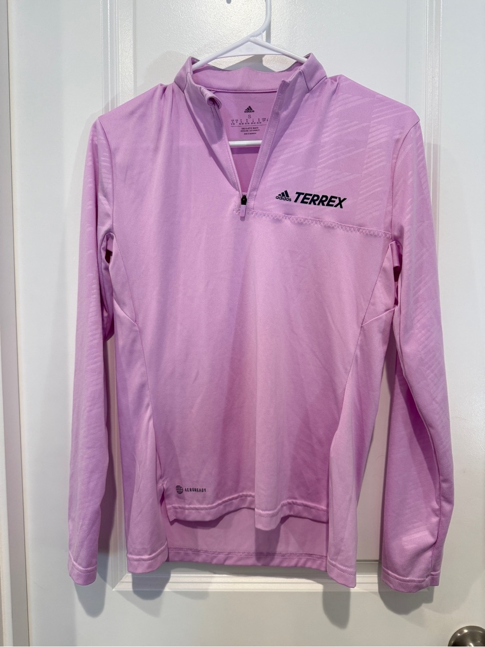 adidas Light Pink Quarter-Zip Pullover